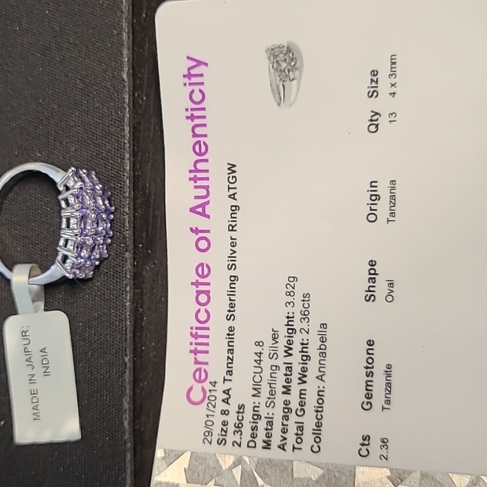 Aaron Tanzanite Sterling silver ring - Picture 5 of 5